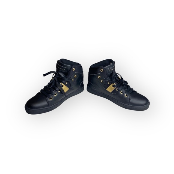Sean John ᯾ Men’s Shoes Hardlined High Top Sneakers ᯾ Black + Gold ᯾ 8M EUR 41 - Picture 15 of 16
